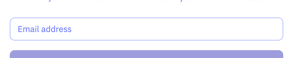 The Password reset section of the app