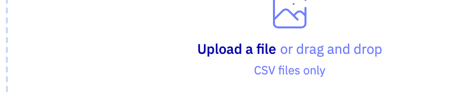 The CSV import section of the app