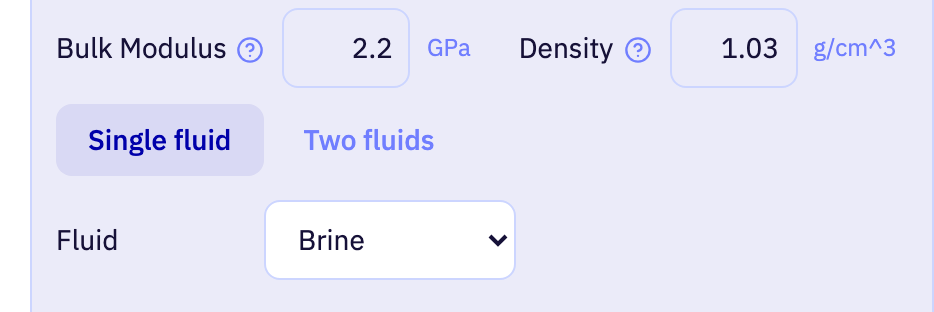 The Fluid content section of the app