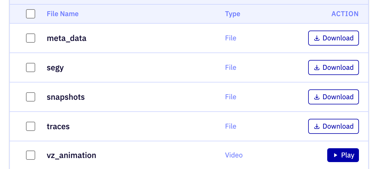 The Download Files section of the app