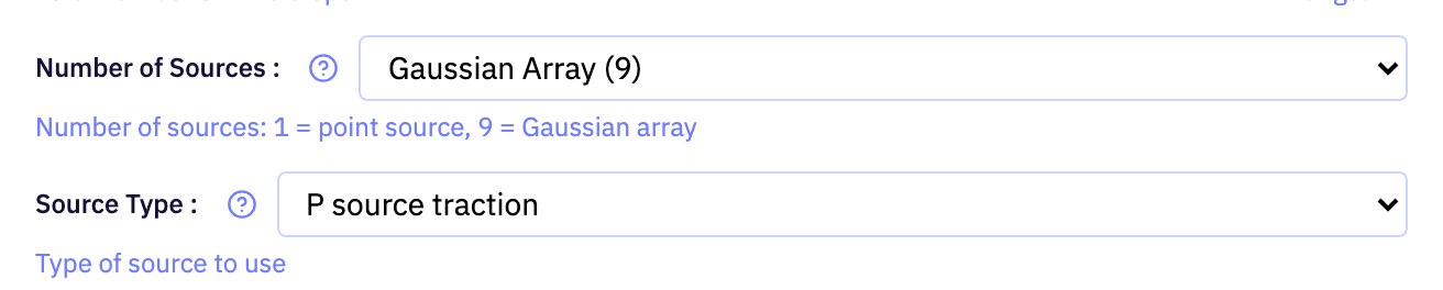 The Source section of the app